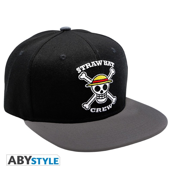 One Piece - Skull - Black & Grey - SnapBack Cap