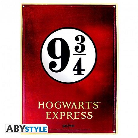 Harry Potter - Platform 9 3/4 - Metal Plate / Plade 28x38cm