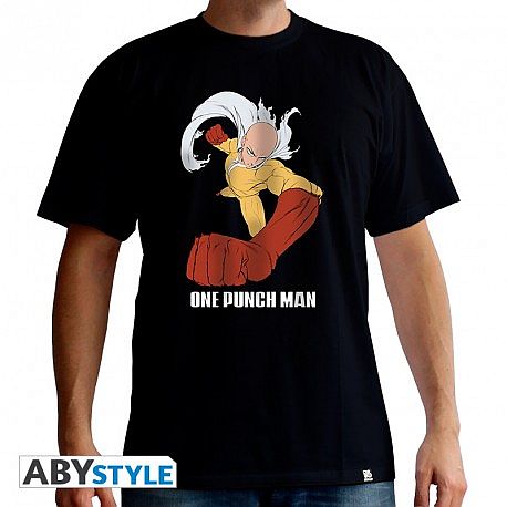 One Punch Man - Saitama Punch T-shirt Size: XL