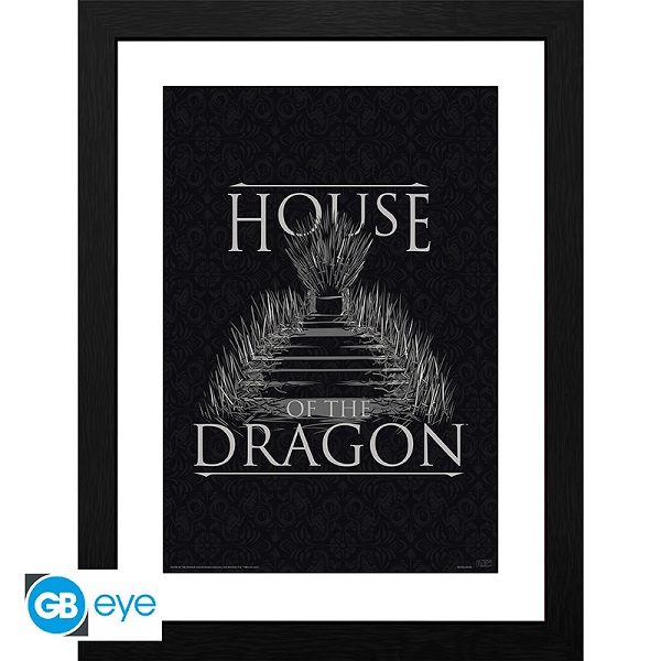 House of the Dragon - Iron Throne - Framed Print 30x40cm