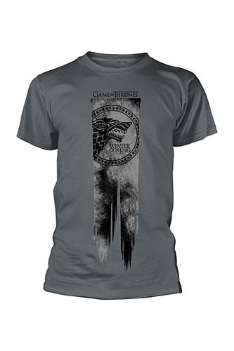 Game of Thrones - T-Shirt Stark Flag Winter Is Coming - Size: X Large (XL)