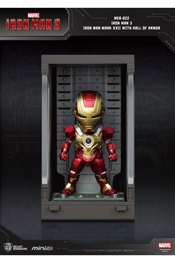 Iron Man 3 - Iron Man Mark XVII Hall of Armor - Mini Egg Attack Action Figure 8cm