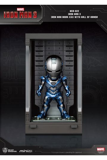Iron Man 3 - Iron Man Mark XXX Hall of Armor - Mini Egg Attack Action Figure - 8cm