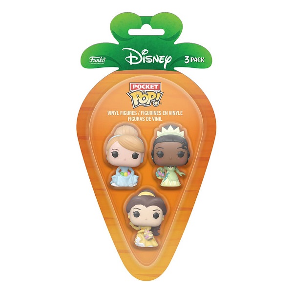 Funko Pop: Disney Pocket POP! Vinyl Figure 3-Pack Cinderella, Belle, Tiana 4cm