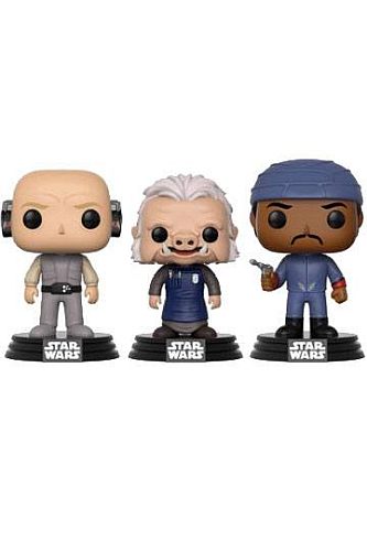 Funko Pop: Star Wars - Lobot, Ugnaught, Bespin Guard 3-Pack Figures 9cm Limited Edition