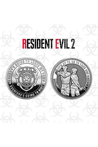 Resident Evil 2 - Collectable Coin - Raccon Police (silver plated)