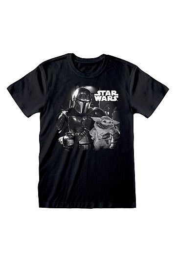 Star Wars: The Mandalorian - T-Shirt BW Photo - Size: Small (S)