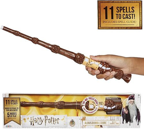 Harry Potter Wizard Training Wand med 11 formularer, Lyd og Lys! (11 spell Lights & Sounds) (Albus Dumbledore Version)
