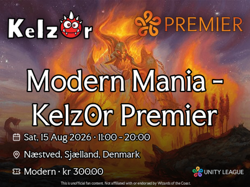 Magic: The Gathering - Event-Billet: Modern Mania - Lørdag 15/8 2026 11:00