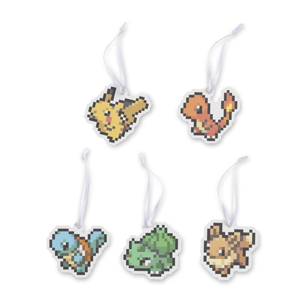 Pokémon - Bulbasaur, Charmander, Squirtle, Pikachu and Eevee - Pokémon Center Pixels Gift Tags 5-Pack