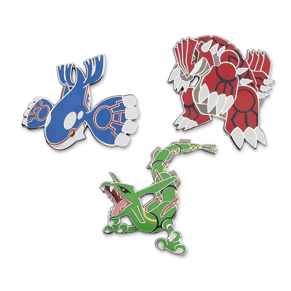 Pokémon - Kyogre, Groudon & Rayquaza - Pokémon Center Pin Badge 3-Pack