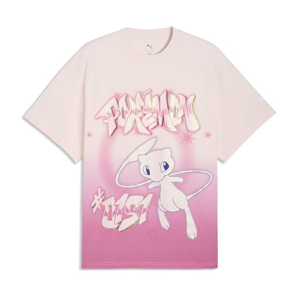 PUMA Hoops x Pokémon: Mew - Shiny Oversize T-Shirt - Adult - Size: Small (S)