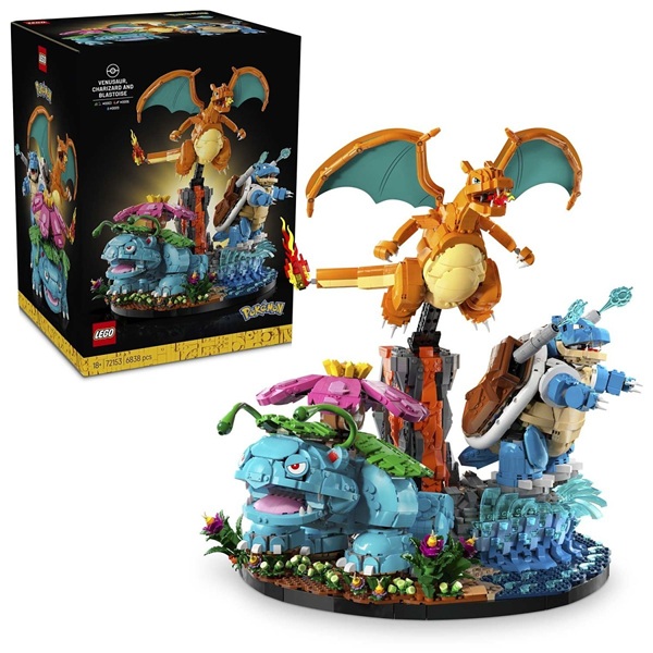LEGO - Pokémon: Venusaur, Charizard & Blastoise - Model Building Kit