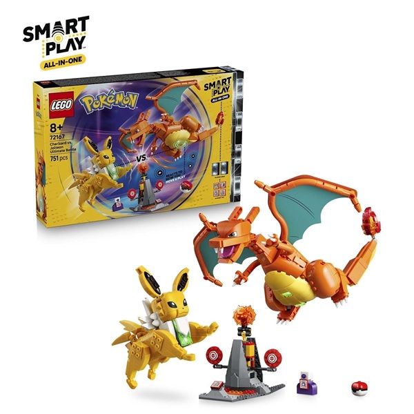 LEGO - Pokémon: SMART Play: Charizard vs. Jolteon Ultimate Battle - Pokémon Center Model Building Kit
