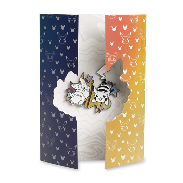 Pokémon - Pikachu & Yamper Electric Pals - Pokémon Center Pin & Greeting Card
