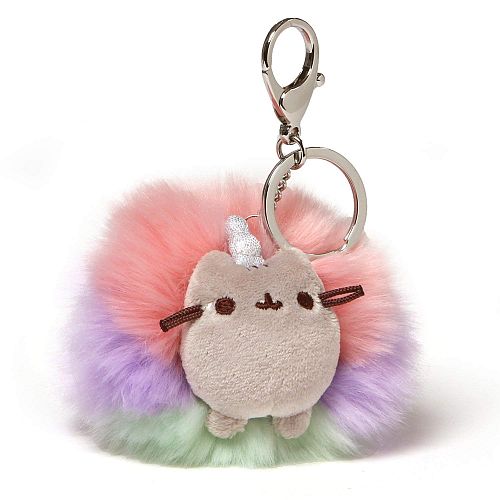 Pusheen - Poof Pom Deluxe Rainbow Unicorn Cat Keychain/ Nøglering