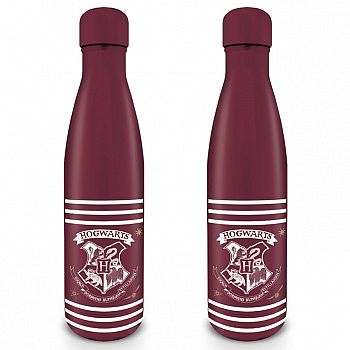 Pyramid - Metal Drinks Bottle - Harry Potter (Crest & Stripes)