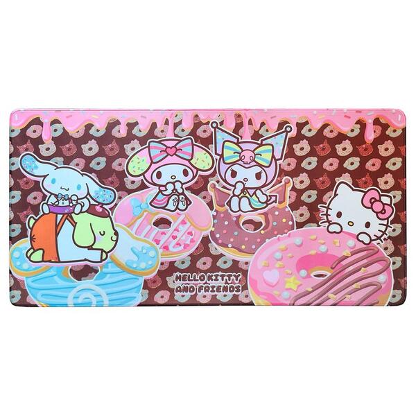 Sanrio: Pink Black Party Series - Hello Kitty & Friends Donuts - XXL Mousepad/musemåtte
