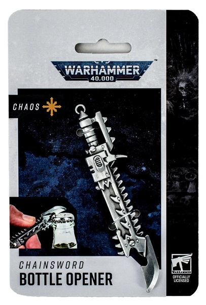 Warhammer 40,000 (40k): Bottle Opener - Chaos Chainsword