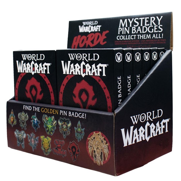 Fanattik - World of Warcraft - Horde Mystery Pin Badge Blind Box - Display (12 Blind Box)