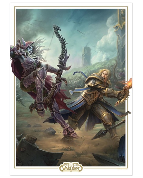 Fanattik: World of Warcraft - Sylvanas vs Anduin Wrynn Art Print - Limited Edition