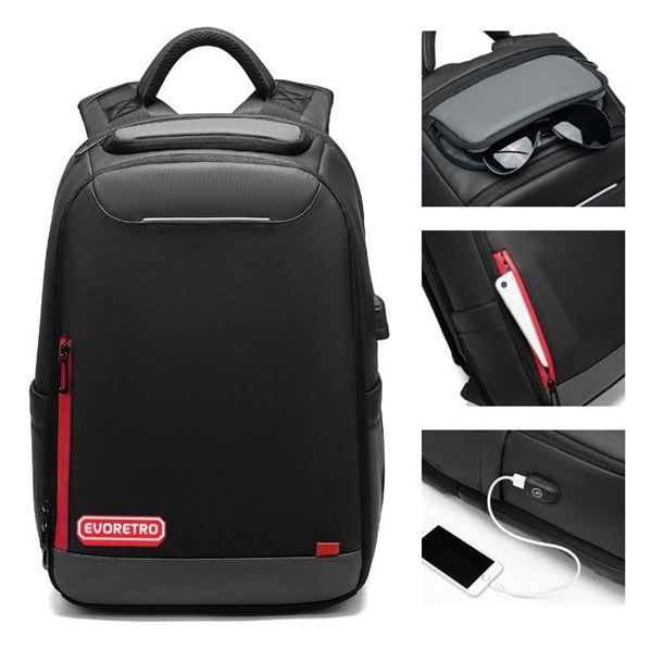 Evoretro: Travel Backpack and Mini-Carrying Case Bundle Kit (Black)