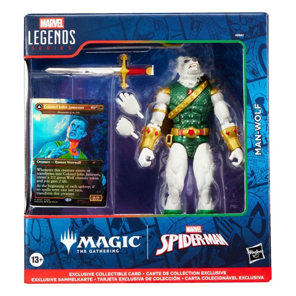 Marvel Legends Magic: The Gathering: Spider-Man - Man-Wolf (Foil Card: Colonel John Jameson|Man-Wolf / Huntmaster of the Fells|Ravager of the Fells) - Action Figure 15 cm