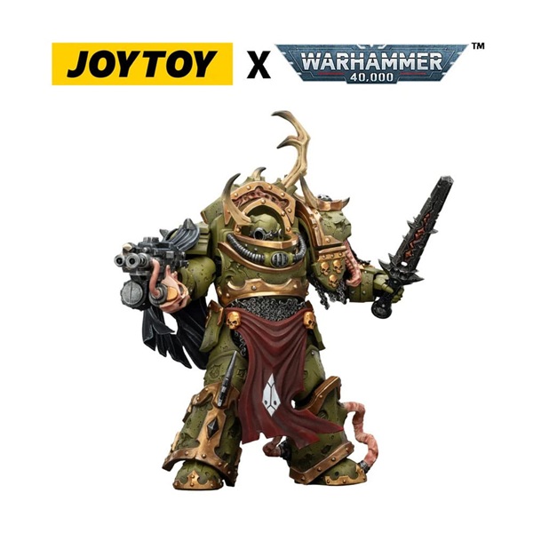 Joytoy - Warhammer 40,000 (40k): Death Guard Blightlord Terminator 3 with Combi-bolter and Bubotic Blade - Action Figure 14cm