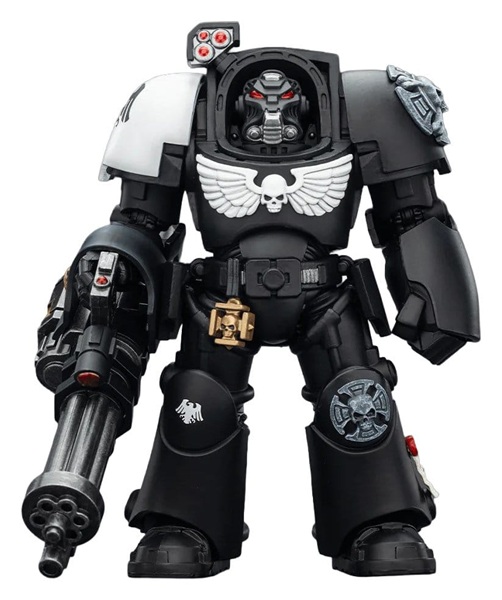 Joytoy - Warhammer 40,000 (40k): Raven Guard Terminator 3 with Power Fist and Assault Cannon - Action Figure 14cm