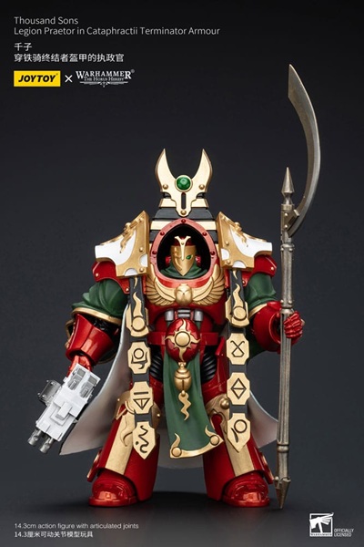 Joytoy - Warhammer 40,000 (40k): The Horus Heresy - Thousand sons Legion Praetor in Cataphractii Terminator Armour - Action Figure 12cm